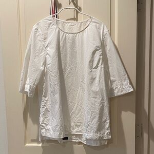 CASEY CASEY White 3/4 Sleeve Blouse, sz M